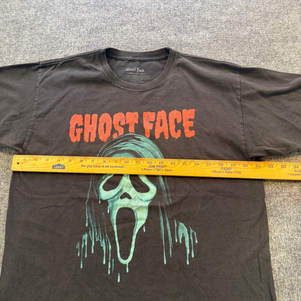 Ghost Face Scream Horror Movie Graphic T-Shirt Mens Large Black Halloween Tee - Picture 4 of 8